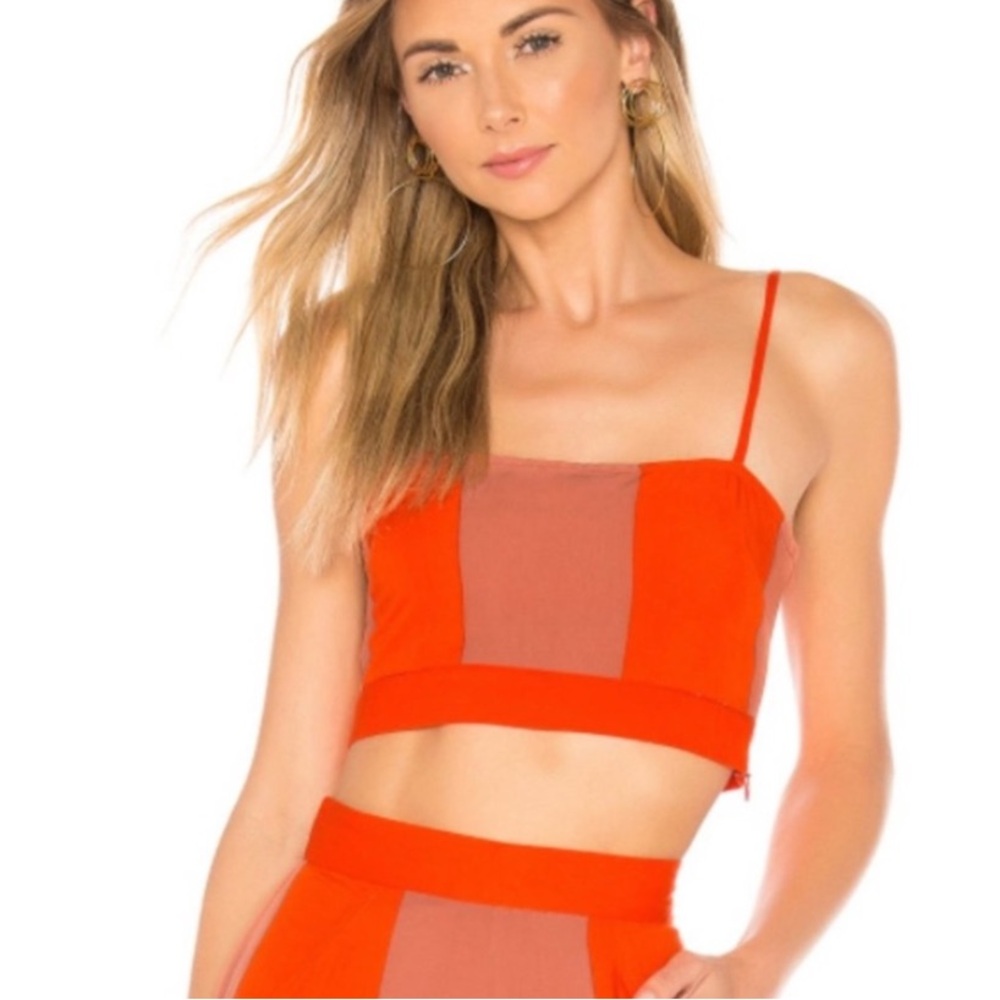 Lovers + Friends Ethal Coral Stripe Two Piece Set